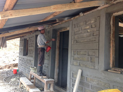 Letzte Verputzarbeiten